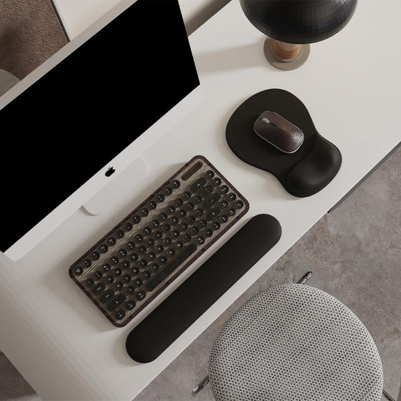 DemonChest ErgoComfort Gel Wrist Rest Mouse Pad-Ergonomic Office Mousepad with Wrist Support-Non-Slip, Design Desk Accessories Mat for Home&Game Decor (01Black) - Image 2